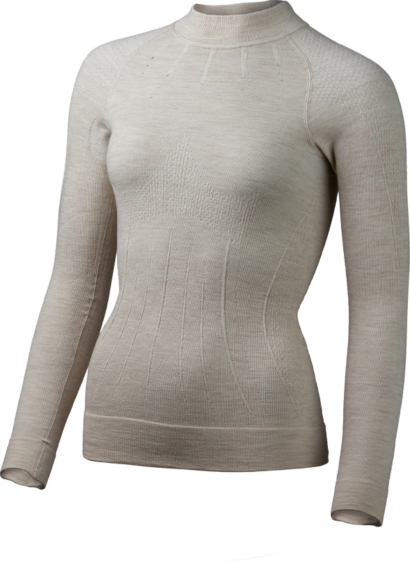 Dámské merino triko LASTING Wilma béžové Velikost: L/XL