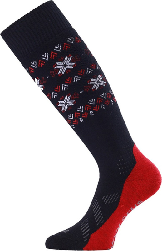 Unisex merino lyžařské podkolenky LASTING FWI černé Velikost: M