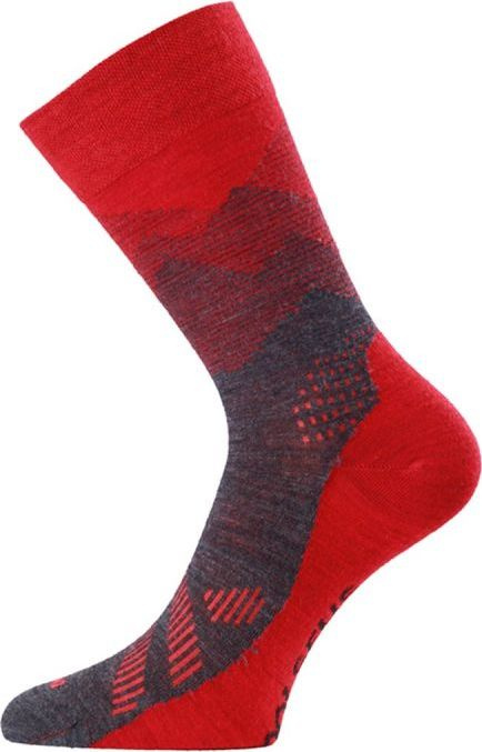 Unisex merino ponožky LASTING Fwr červené Velikost: (34-37) S