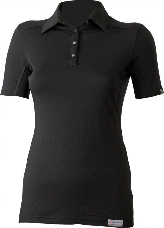 Dámská merino polo košile LASTING Alisa černá Velikost: 150