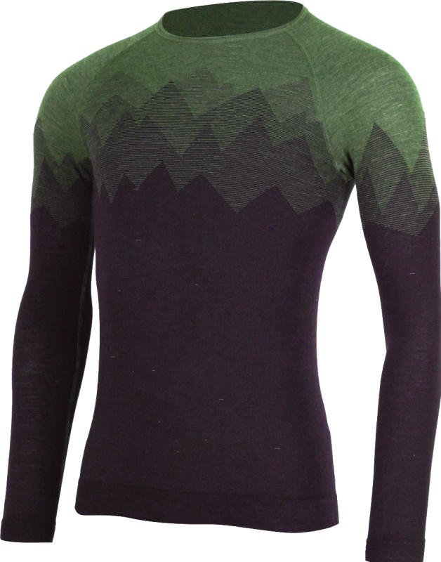 Pánské merino triko LASTING Welor zelené Velikost: S/M