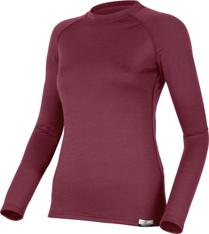 Dámské merino triko LASTING Atila vínové Velikost: XL