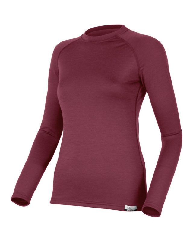 Dámské merino triko LASTING Atila vínové Velikost: XL
