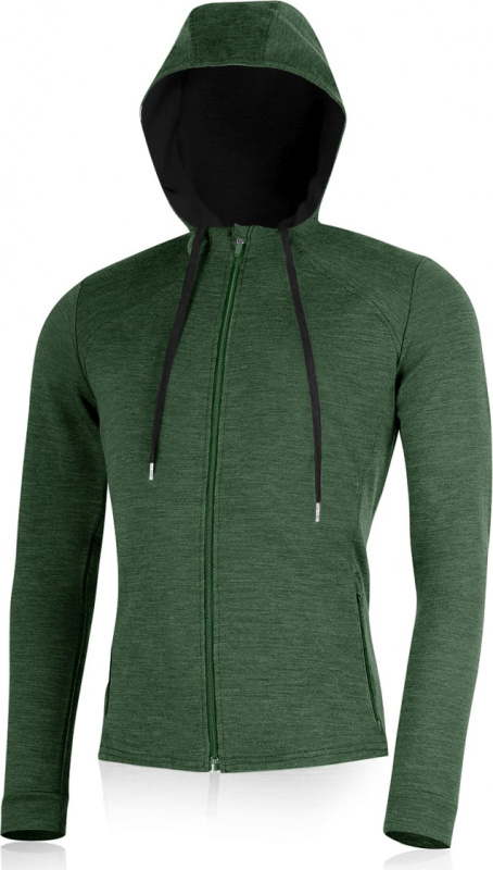 Pánská merino mikina LASTING Karmin zelená Velikost: L