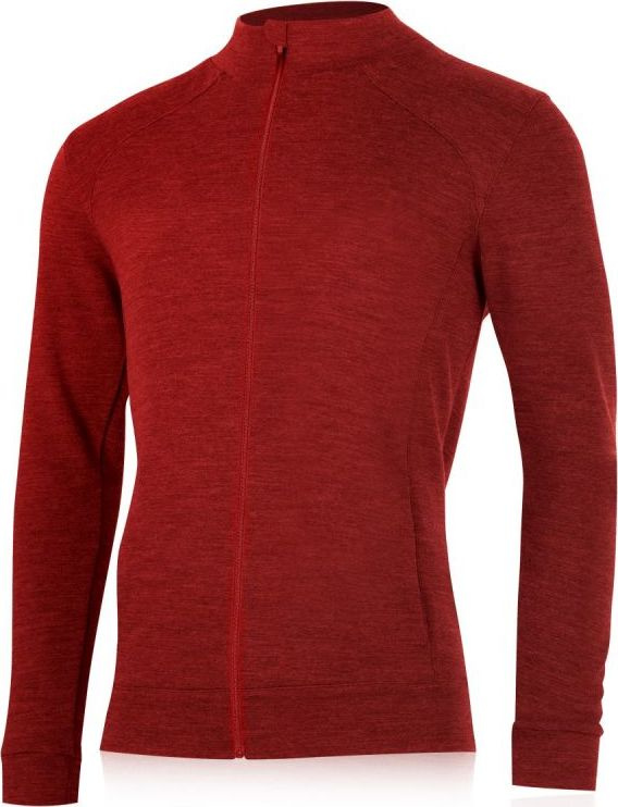 Pánská merino mikina LASTING Sarmin červená Velikost: S