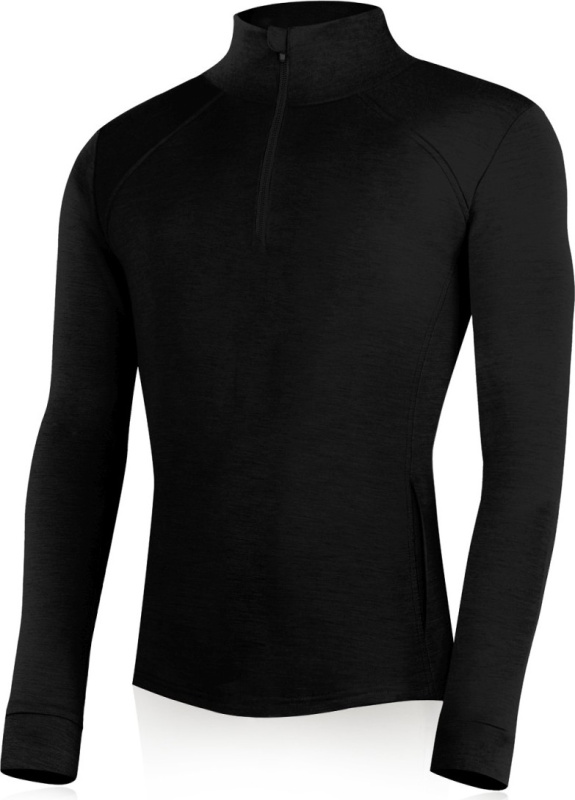 Pánská merino mikina LASTING Warmin černá Velikost: XL