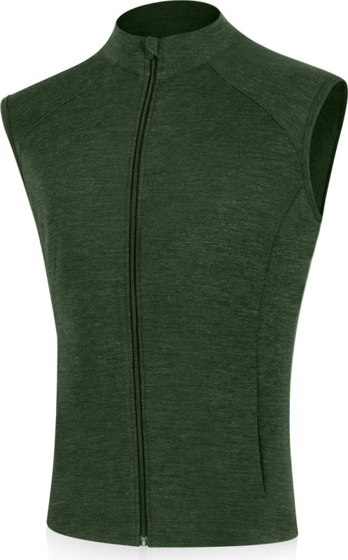 Pánská merino vesta LASTING Weso zelená Velikost: M
