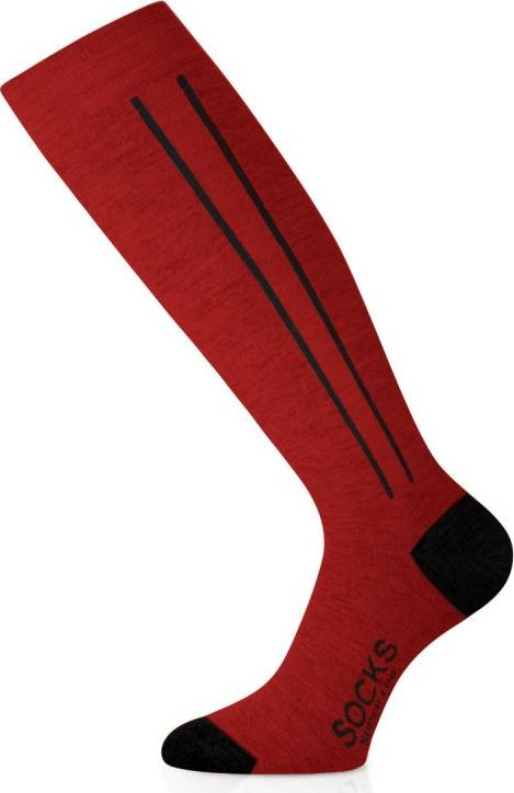 Unisex lyžařské podkolenky LASTING Fwc červené Velikost: (34-37) S