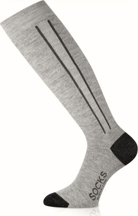 Unisex lyžařské merino podkolenky LASTING Fwc šedé Velikost: (38-41) M