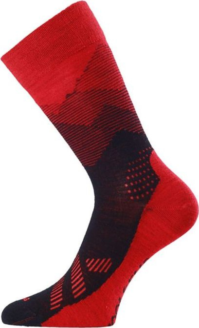 Unisex merino ponožky LASTING Fwo červené Velikost: (38-41) M