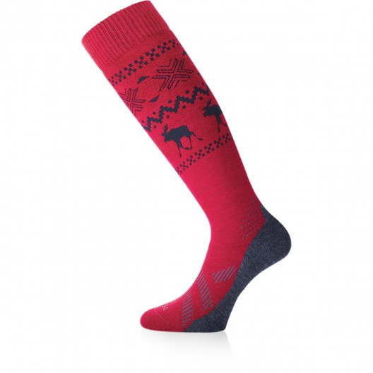 LASTING merino lyžařské podkolenky FWW červené Velikost: XL/46-49