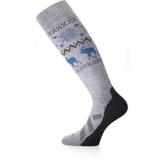 Unisex lyžařské merino podkolenky LASTING Fww šedé Velikost: (38-41) M