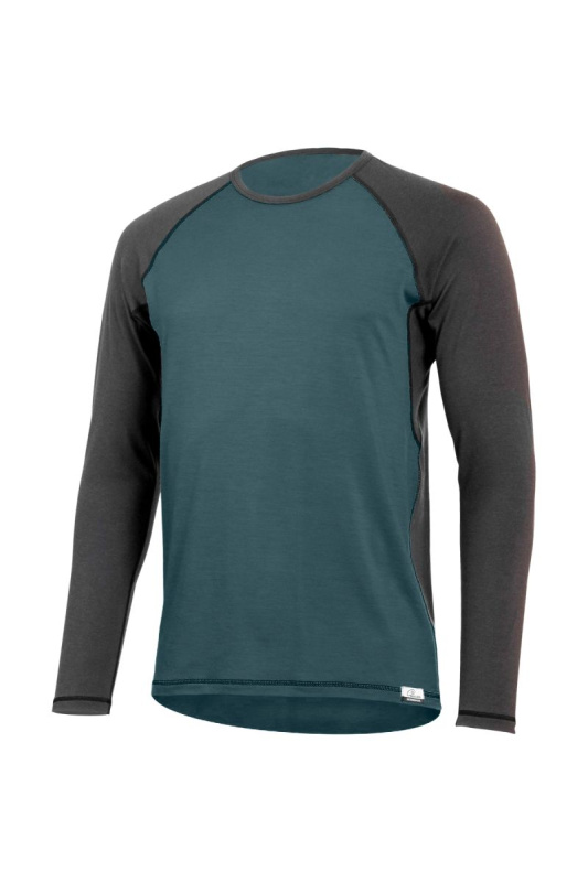 Pánské merino triko LASTING Mario petrolejové Velikost: L