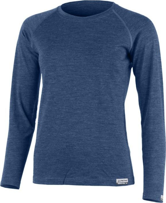 Dámské merino triko LASTING Atila modré Velikost: XL