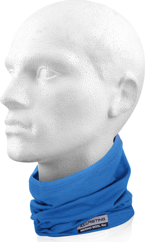 Unisex merino nákrčník LASTING krátký TULS modrý Velikost: UNI