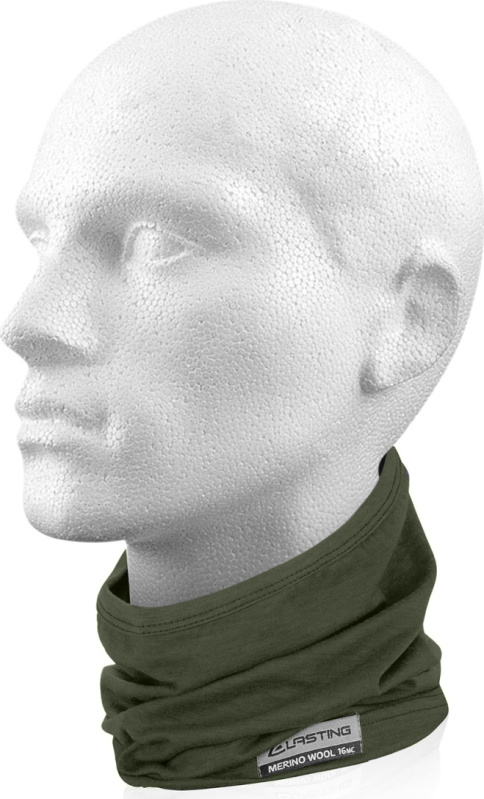Unisex merino nákrčník LASTING krátký TULS zelený Velikost: UNI