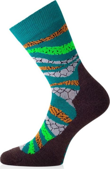Unisex merino ponožky LASTING Wlf zelené Velikost: (38-41) M