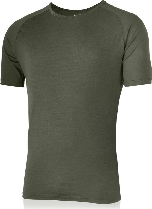 Pánské merino triko LASTING Trigon zelené Velikost: XL