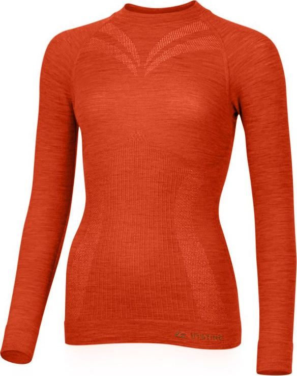 Dámské merino triko LASTING Matala lososová Velikost: L/XL