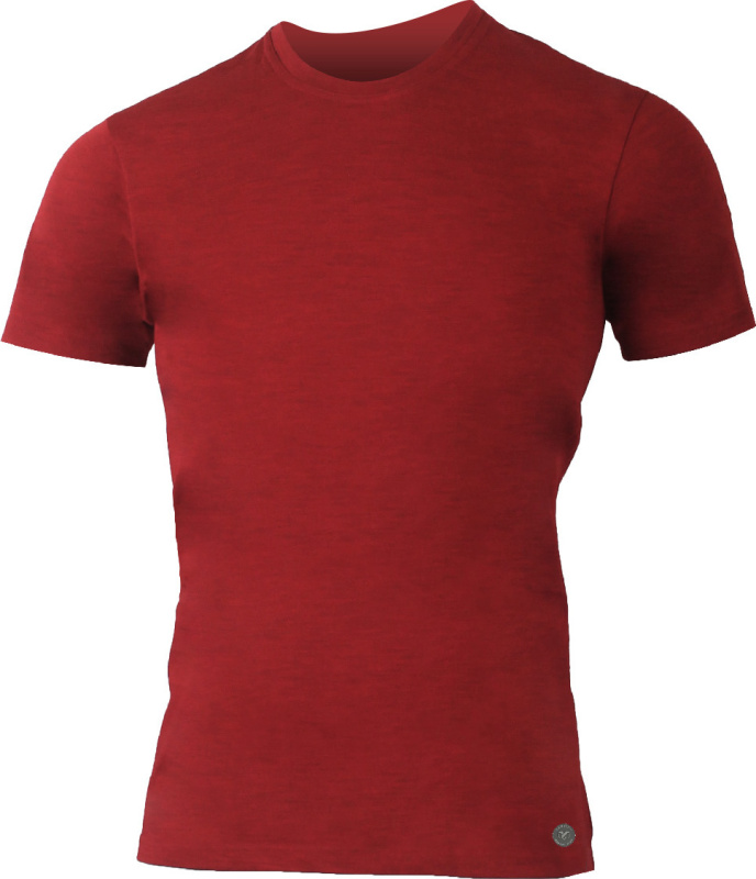 Pánské merino triko LASTING Chuan červené Velikost: S
