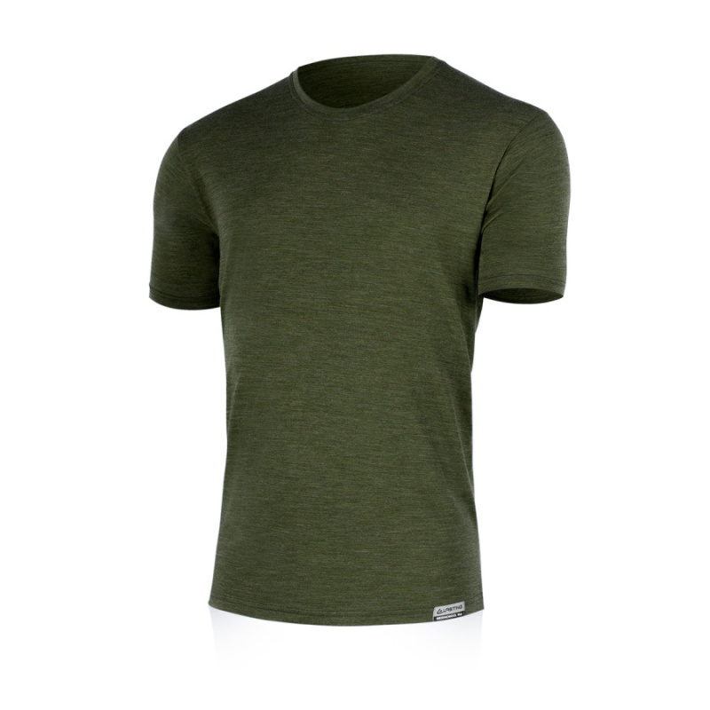 Pánské merino triko LASTING Chuan zelené Velikost: 2XL
