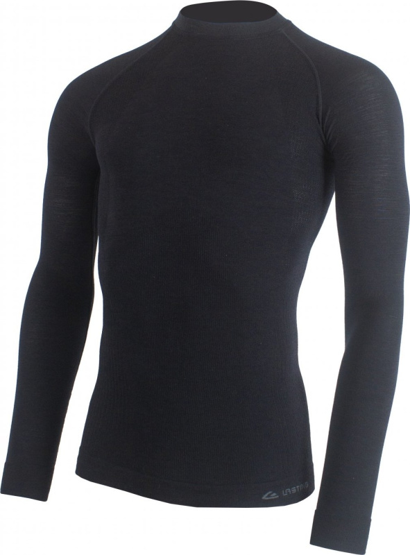 Pánské merino triko LASTING Wapol černé Velikost: L/XL