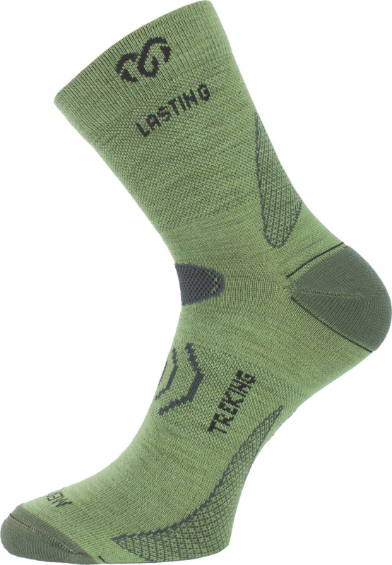 Unisex merino ponožky LASTING Tnw zelené Velikost: (42-45) L