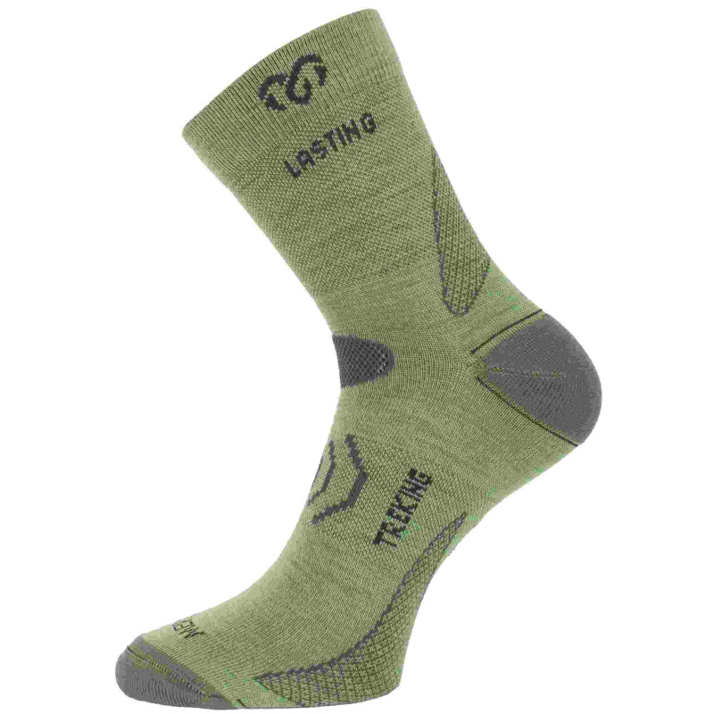 Unisex merino ponožky LASTING Tnw zelené Velikost: (46-49) XL