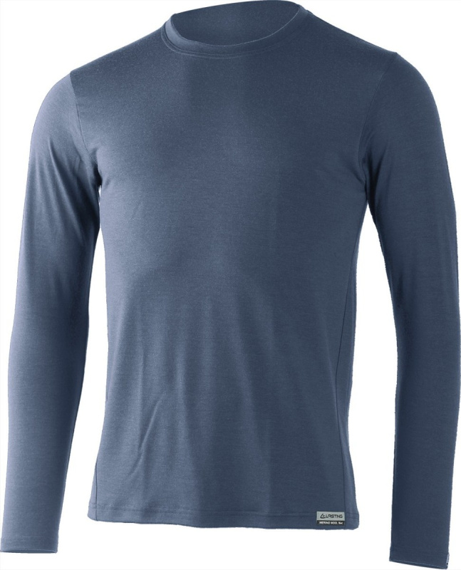 Pánské merino triko LASTING Alan modré Velikost: XS