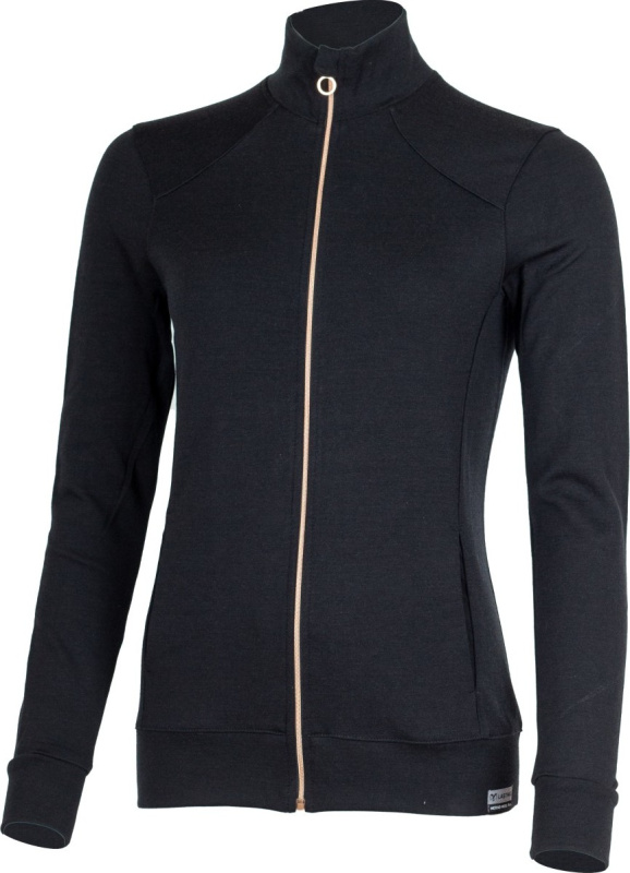 Dámská merino mikina LASTING Sarmina černá Velikost: XXL