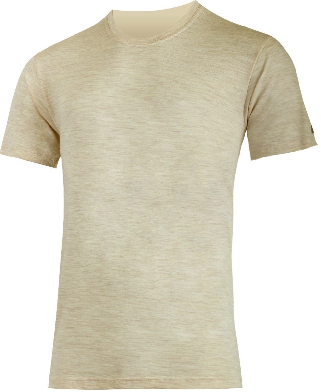 LASTING pánské merino&bambus triko BENO béžové Velikost: XXL
