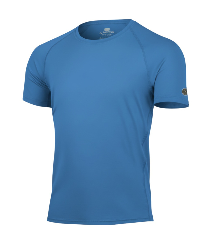 LASTING pánské merino triko QUIDO modré Velikost: XL