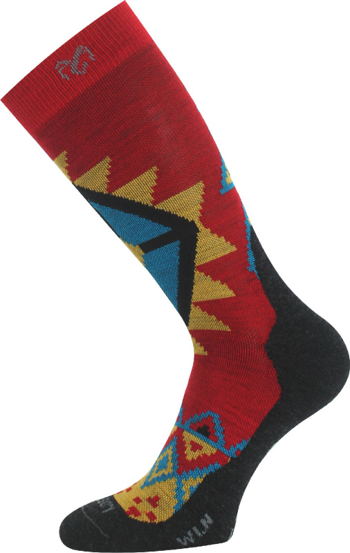 LASTING merino ponožky WLN, červené Velikost: M/38-41