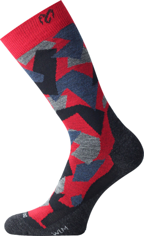 LASTING merino ponožky WOM, červené Velikost: M/38-41