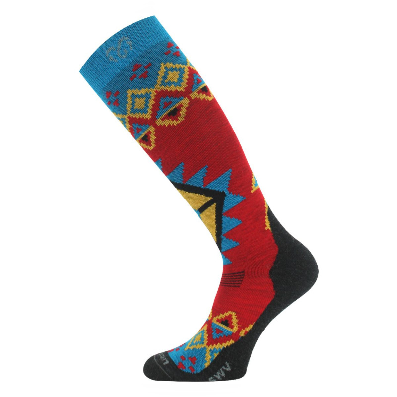 LASTING merino lyžařské podkolenky SWV, červená Velikost: M/38-41