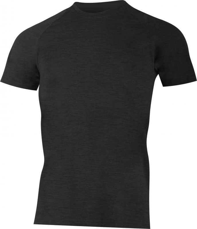Pánské merino triko LASTING Carlos černé Velikost: L