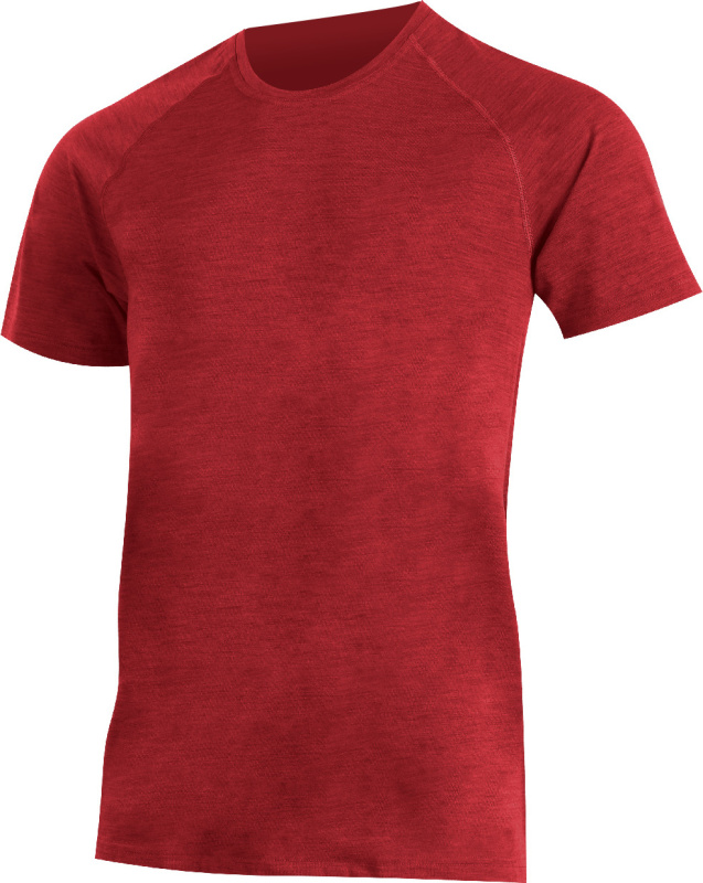 Pánské merino triko LASTING Carlos červené Velikost: M