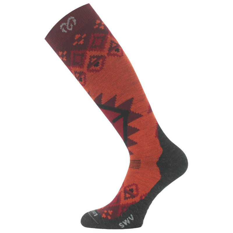 LASTING merino lyžařské podkolenky SWV, hnědá Velikost: M/38-41