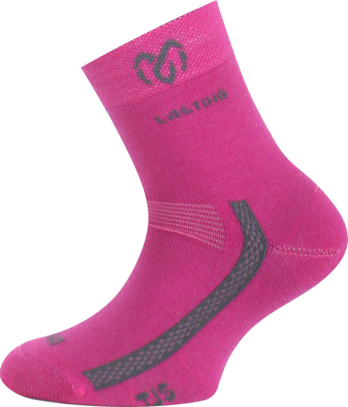 Dětské merino ponožky LASTING Tjs tmavě růžová Velikost: XS