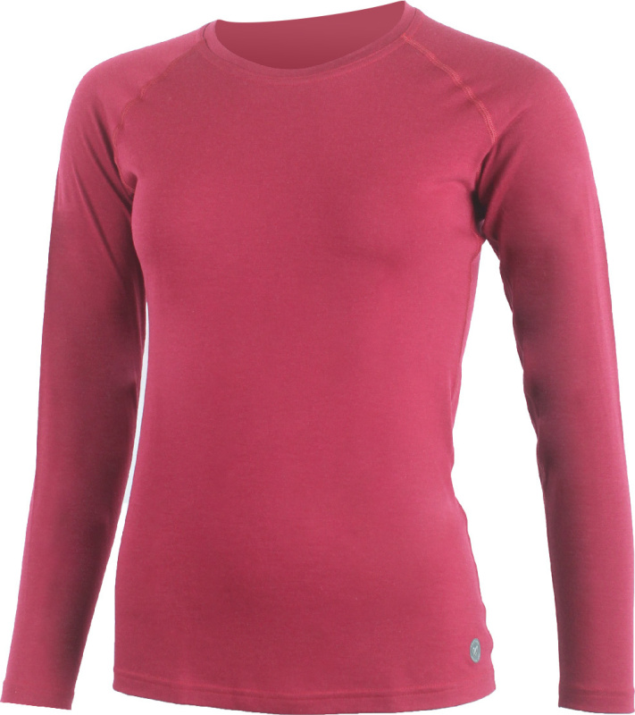 Dámské merino triko LASTING Atila růžové Velikost: XL