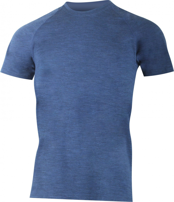 Pánské merino triko LASTING Carlos modré Velikost: 2XL