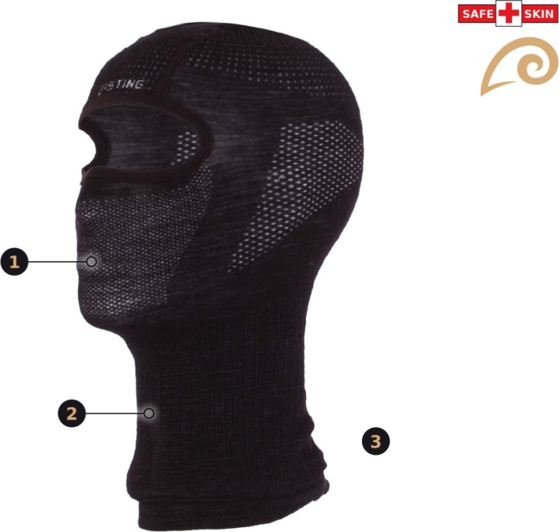 Merino kukla LASTING Wukla černá Velikost: XXS/XS