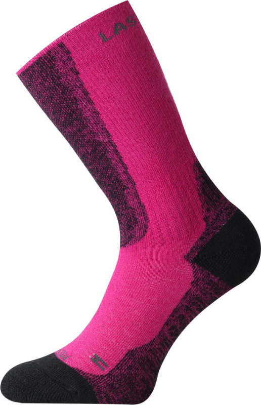 Unisex merino ponožky LASTING Wsm růžové Velikost: (42-45) L