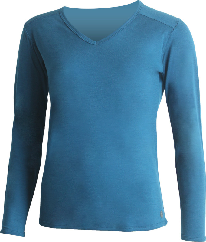 Dámské merino triko LASTING Eva modré Velikost: 2XL