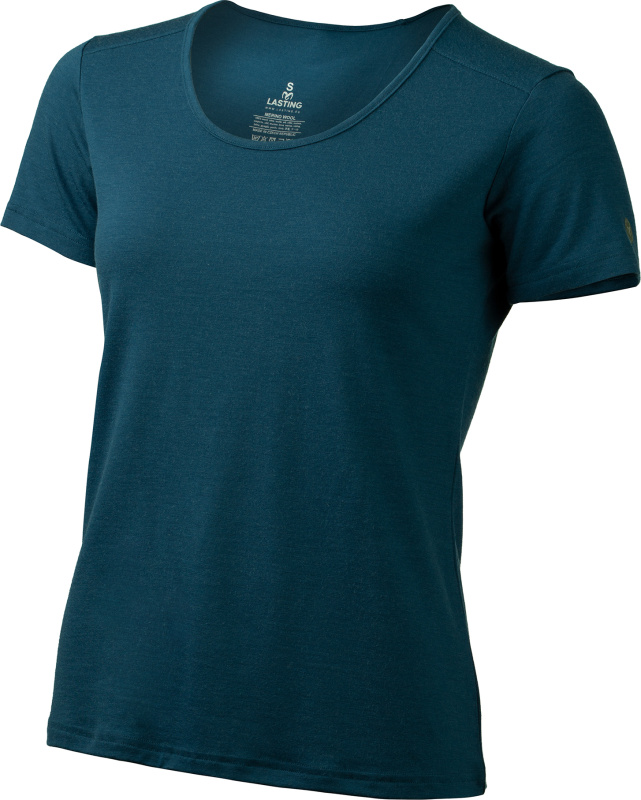 Dámské merino triko LASTING Irena modré Velikost: 2XL