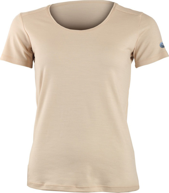 Dámské merino triko LASTING Irena béžová Velikost: XXXL