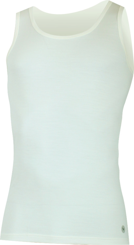 Pánské merino tílko LASTING Anton bílé Velikost: XXXL