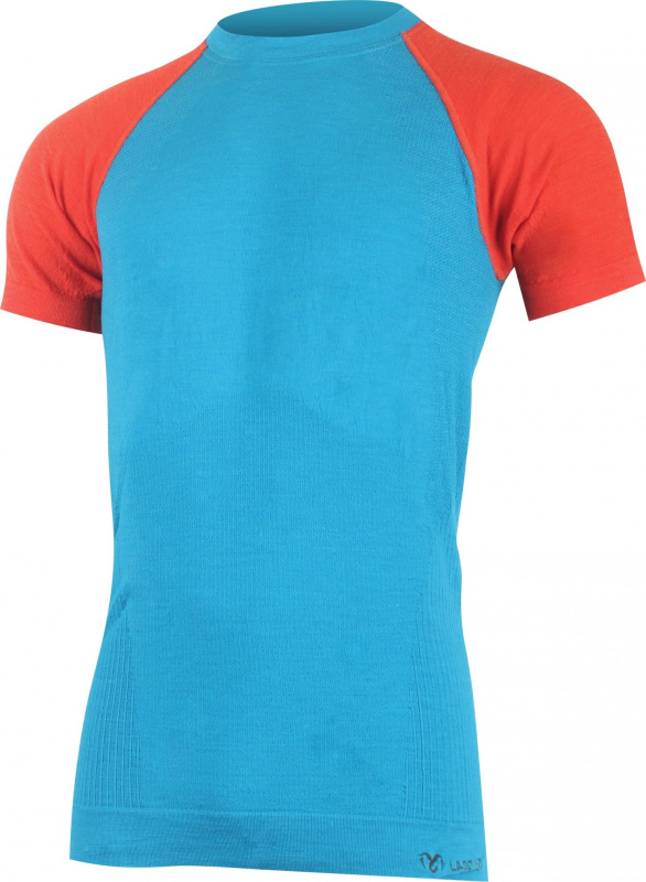 Pánské merino triko LASTING Mabel modré Velikost: L/XL