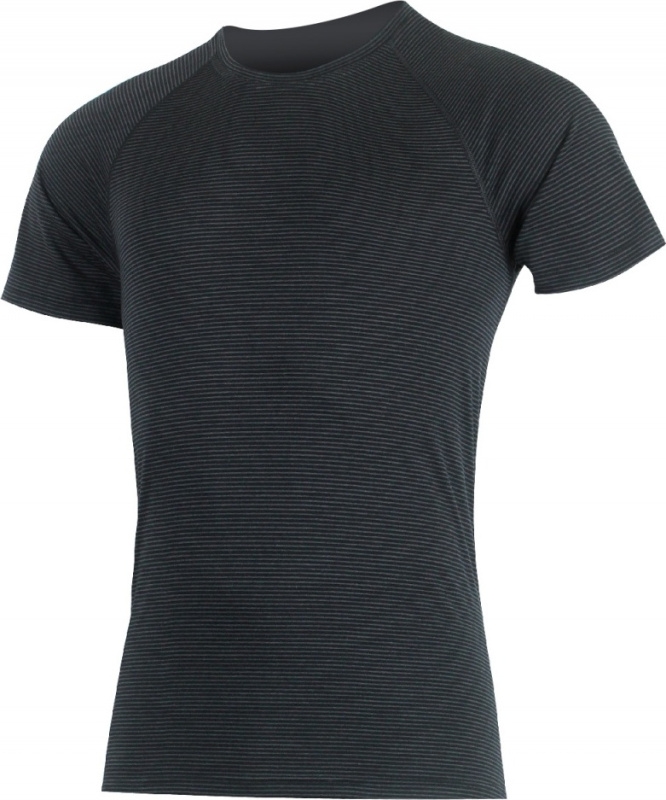 Pánské merino triko LASTING Quido černé Velikost: XL