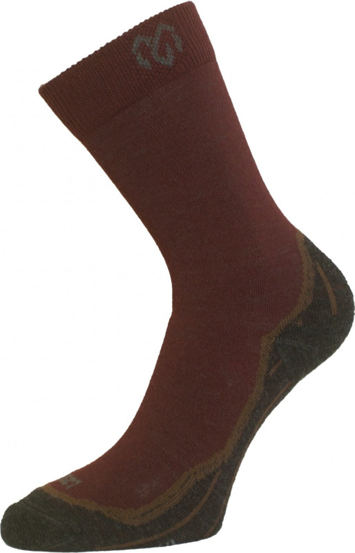 Unisex merino ponožky LASTING Whi hnědé Velikost: (38-41) M